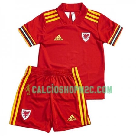 Galles Bambino Maglia Prima Euro 2020 Manica Corta (+ Pantaloncini)